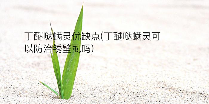 丁醚哒螨灵优缺点(丁醚哒螨灵可以防治锈壁虱吗)