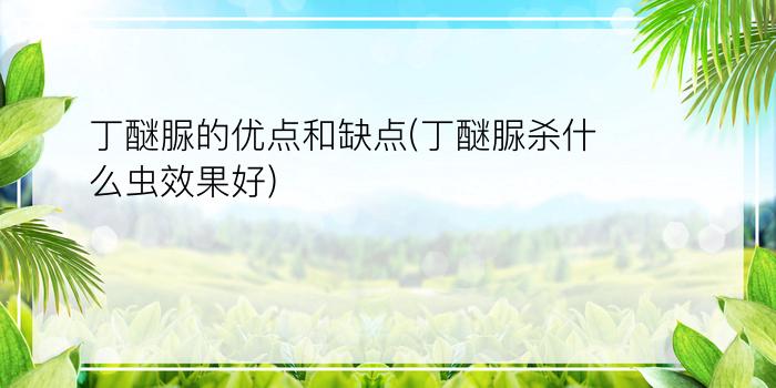 丁醚脲的优点和缺点(丁醚脲杀什么虫效果好)