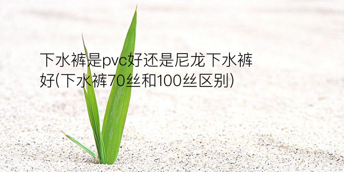 下水裤是pvc好还是尼龙下水裤好(下水裤70丝和100丝区别)