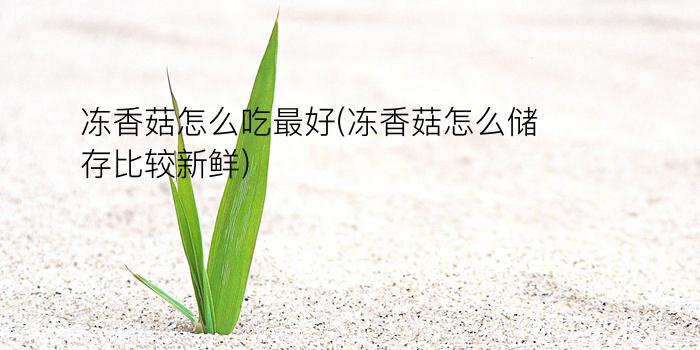 冻香菇怎么吃最好(冻香菇怎么储存比较新鲜)