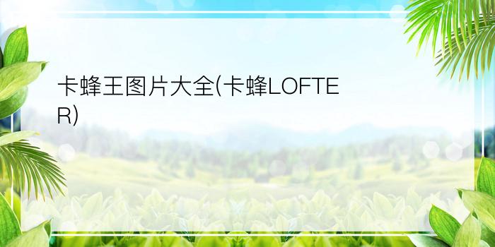 卡蜂王图片大全(卡蜂LOFTER)