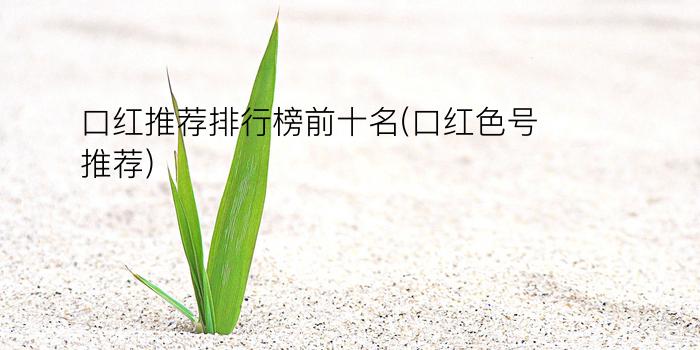 口红推荐排行榜前十名(口红色号推荐)