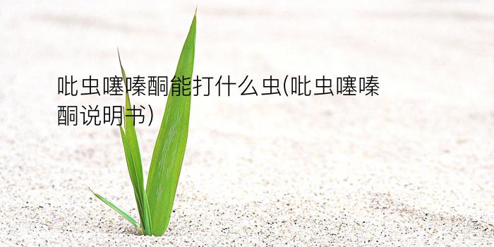 吡虫噻嗪酮能打什么虫(吡虫噻嗪酮说明书)