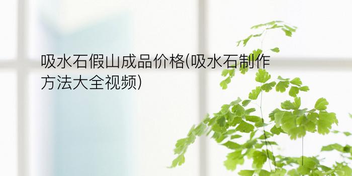 吸水石假山成品价格(吸水石制作方法大全视频)