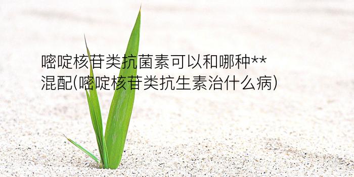 嘧啶核苷类抗菌素可以和哪种**混配(嘧啶核苷类抗生素治什么病)