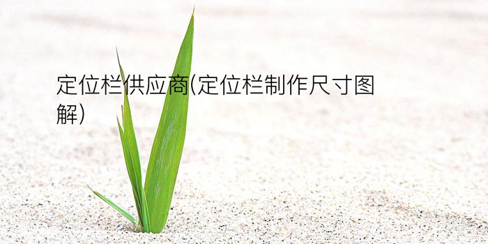 定位栏供应商(定位栏制作尺寸图解)