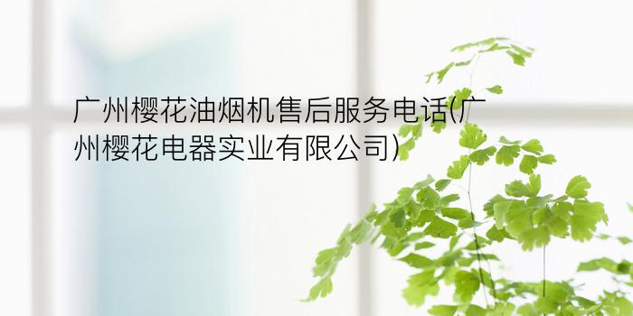 广州樱花油烟机售后服务电话(广州樱花电器实业有限公司)