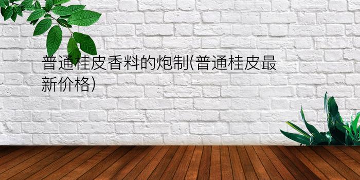 普通桂皮香料的炮制(普通桂皮最新价格)