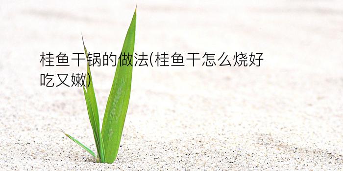 桂鱼干锅的做法(桂鱼干怎么烧好吃又嫩)