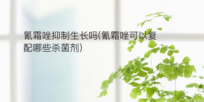 氰霜唑抑制生长吗(氰霜唑可以复配哪些杀菌剂)