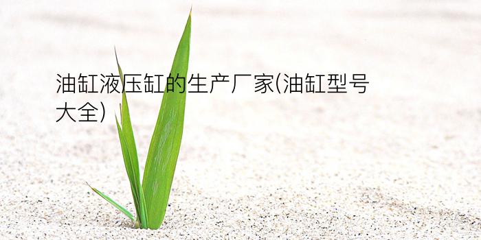 油缸液压缸的生产厂家(油缸型号大全)