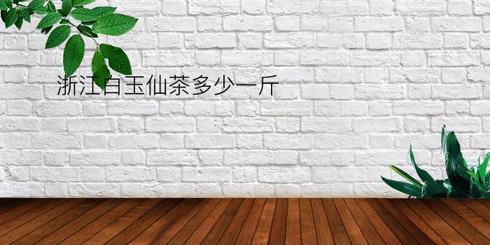 浙江白玉仙茶多少一斤