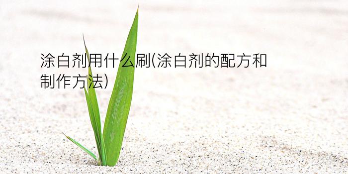 涂白剂用什么刷(涂白剂的配方和制作方法)