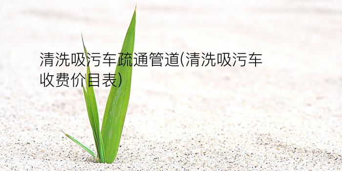 清洗吸污车疏通管道(清洗吸污车收费价目表)