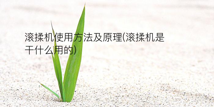 滚揉机使用方法及原理(滚揉机是干什么用的)