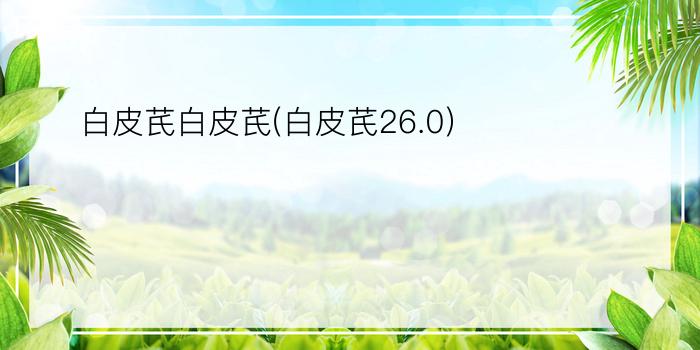 白皮芪白皮芪(白皮芪26.0)