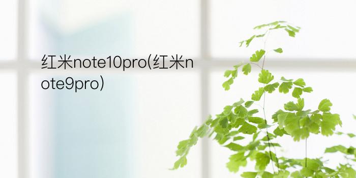 红米note10pro(红米note9pro)