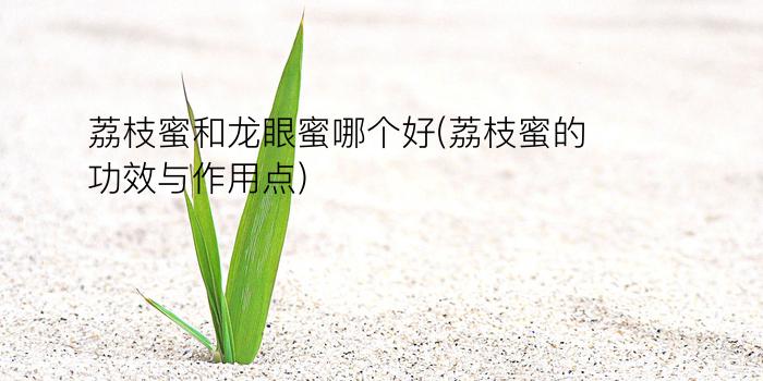 荔枝蜜和龙眼蜜哪个好(荔枝蜜的功效与作用点)