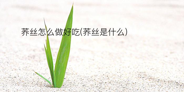 荞丝怎么做好吃(荞丝是什么)