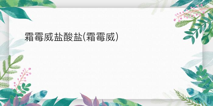 霜霉威盐酸盐(霜霉威)